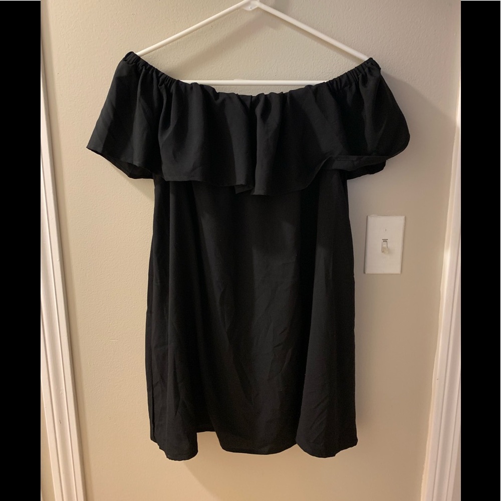 French Connection Off the shoulder black dress